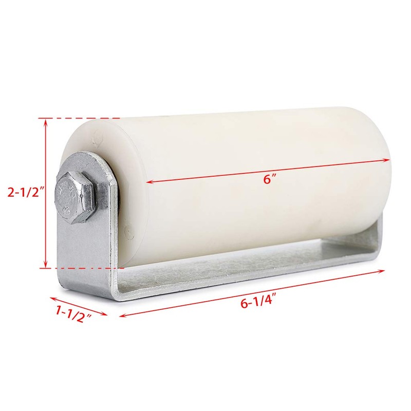 Skelang 6" Slide Gate Guide Roller with Post Welded Bracket,