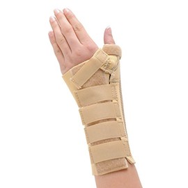 Orthotix Medical Grade Neoprene Wrist & Thumb Brace/Support with Removable Malleable Palm & Thumb Stays - ideal for fractures, sprains, and arthritis - Supplied to NHS (Large/LEFT (Wrist Circ:17-20cm))
