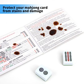 2025 Mahjong Card Sleeves - 4 Pack - Fit Large Size 6.1'' x 4.8" - Plastic Protectors Holders for NMJL Cards (Spangle)