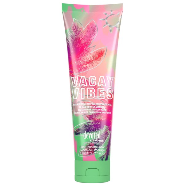 Devoted Creations Vacay Vibes Tanning Lotion – Indoor/Outdoor Tropical Bronzing