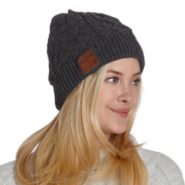 BLACK DECK Unisex Bluetooth Beanie with Wireless Stereo Headphones Compatible with All Bluetooth Devices(Grey)