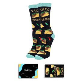 sockfun Women's Taco Socks, Funny Taco Gifts For Taco Lovers, Mexican Mom Mexican Food Gifts, Taco Tuesday