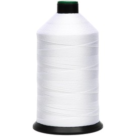 HILOHILO Extra Strong Bonded Nylon Thread #207 Tex210 – 16 OZ, 2000yds, Versatile Stitching Solution for Leather, Upholstery, Canvas Repair and More (White)