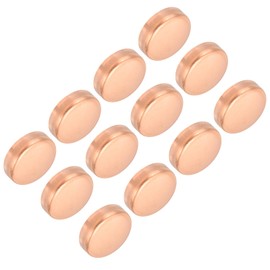 PATIKIL 7/8 Inch ID Copper Pipe End Cap, 12 Pack Copper Fitting Cap Sweat Plug Solder Connection for Plumbing HVAC Air Conditioner