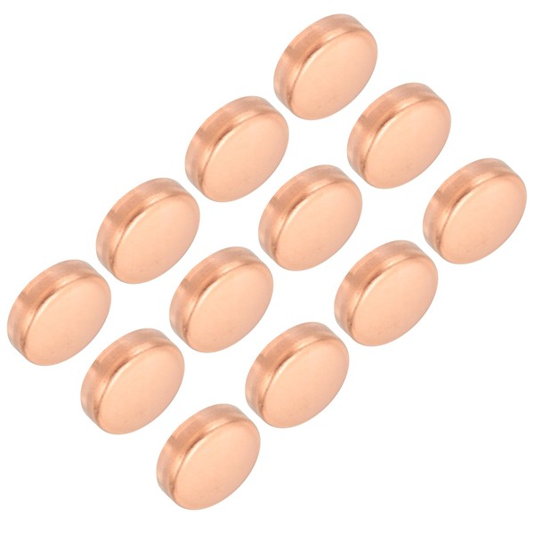 PATIKIL 7/8 Inch ID Copper Pipe End Cap, 12 Pack
