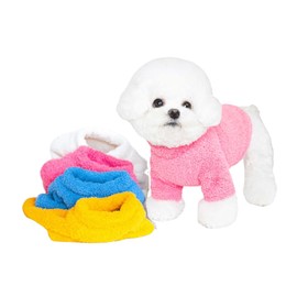 PetGround Dog Clothes, Autumn & Winter, Boa, Warm, Cute, Easy to Put On Trainer, Cold Protection, Fleece Lined, For Small Dogs, Medium Dogs, Long Sleeve, Pet Clothes (Pink, 2XS)