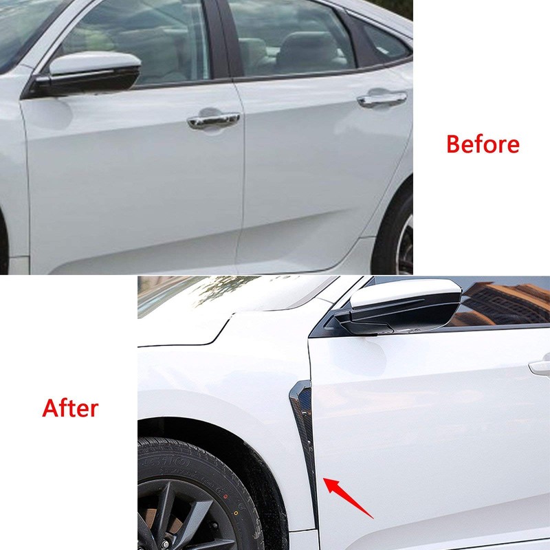 Xotic Tech Type-R Style Side Fender Vent Cover Trim, Carbon