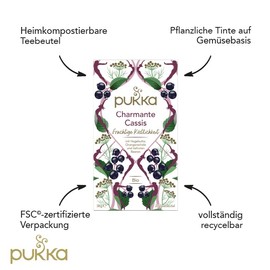 Pukka Bio-Tee Charmante Cassis 80 Teebeutel, 4er Pack (4 x 20 beutel)