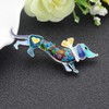 WEVENI Dachshund Enamel Brooch Pin Jewelry for Women Girls Dress