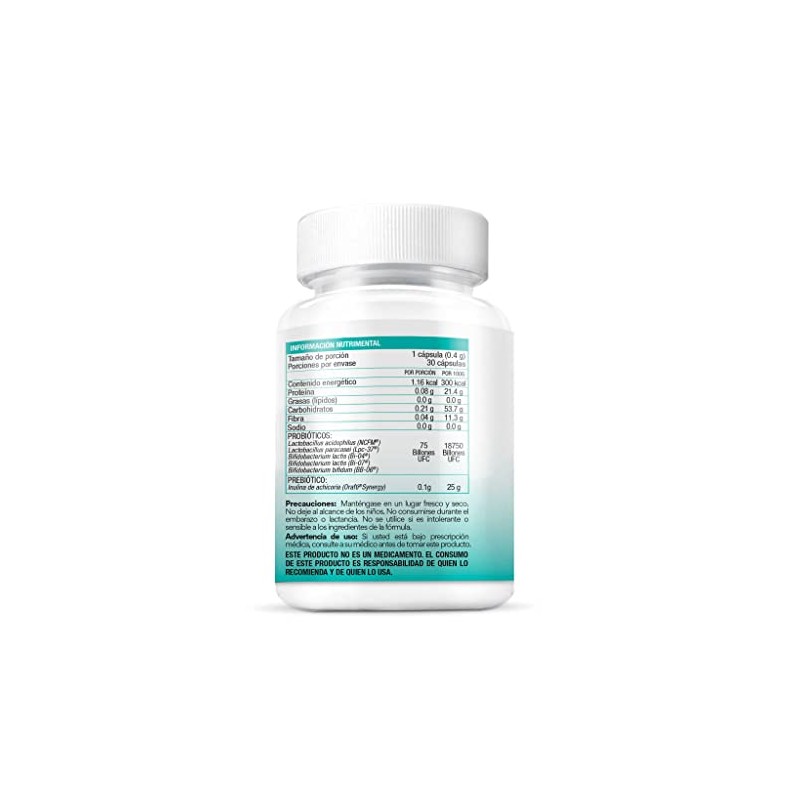 BIO B | Probióticos 75 billones UFC + prebióticos |