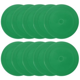 PATIKIL 6 Inch Flat Cones,10 Pcs Spot Markers Small Flat Soccer Training Cones for Football Basketball Agility Practice Sports Training Equipment, Green