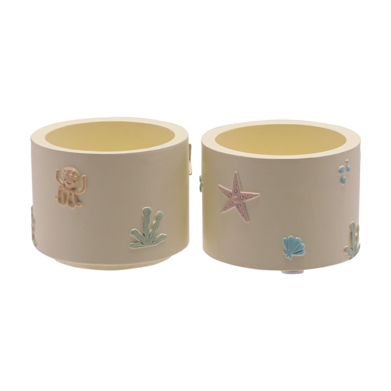 Widdle Gifts Baby First Tooth/Curl Stackable Trinket Boxes - Sea