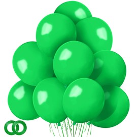 Green Balloons 100 Pack 12 Inch Matte Green Latex Balloons for Christmas Day Wild Safari Birthday Party Wedding Baby Shower Decoration