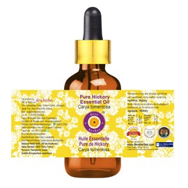 Deve Herbes Pure Hickory Essential Oil (Carya tomentosa) with Glass Dropper Steam Distilled 15ml (0.50 oz)