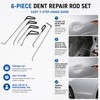 6-Piece Paintless Dent Repair Tool Set for Cars – Steel