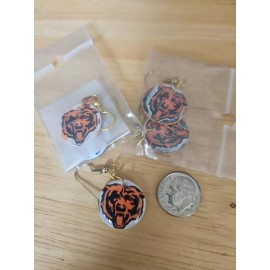 Handmade CHICAGO BEARS HANDMADE EARRINGS