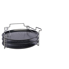 amara-global 4-Piece Pizza Baking Set Pizza Baking Tray Oven Stand Pizza Tray Holder