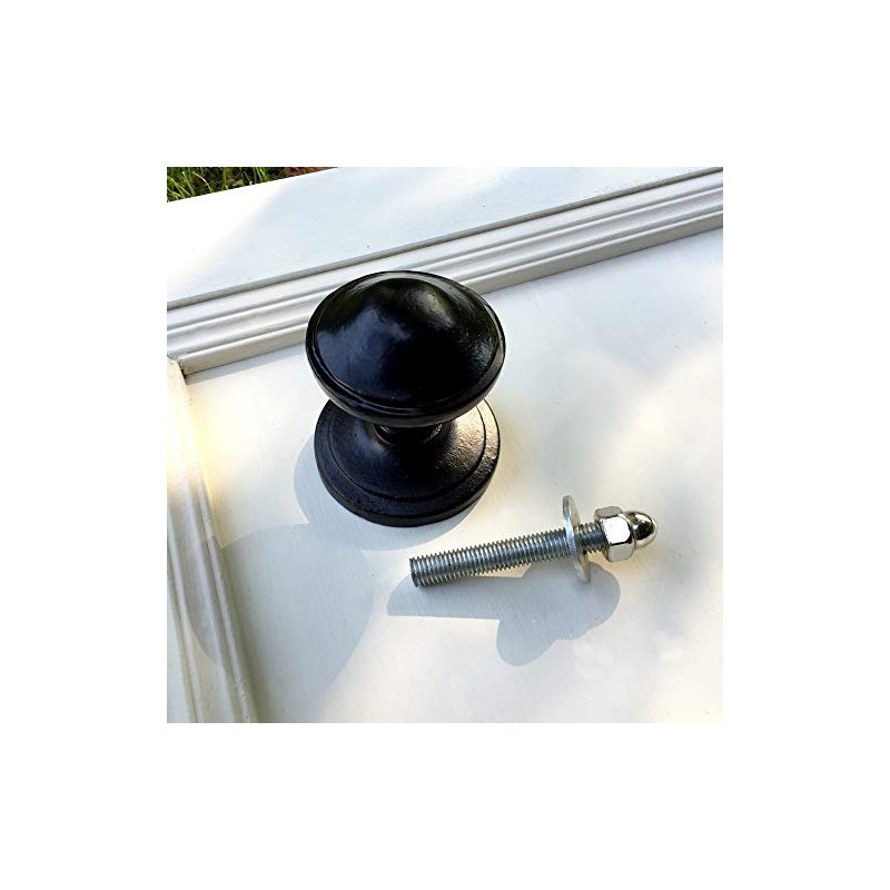 Antikas - Door Knob Weatherproof Black - Antique Iron Fittings