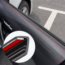 AUTOXBERT 4M Car Window Side Seal Strip V Shape Rubber Seal Weather Strip Car Front Rear Window Trim Edge Moulding Weatherstrip for Waterproof Anti Noise Dust Sound Insulation Trim Molding