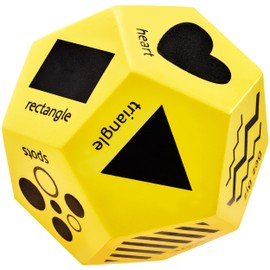 Rivajam Shapes and Patterns in Nature Jumbo Foam Dice for Toddlers - Preschool Learning Activities and Pattern Recognition Resources for Kindergarten