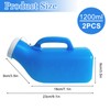 Urinal Bottle, 2Pack Male Portable Travel Pee Bottles, 1200ml Spill