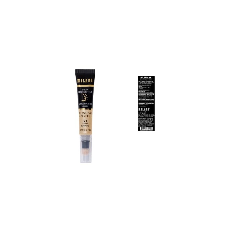 Milani Conceal + Perfect Liquid Highlighter for Added Glow, Face
