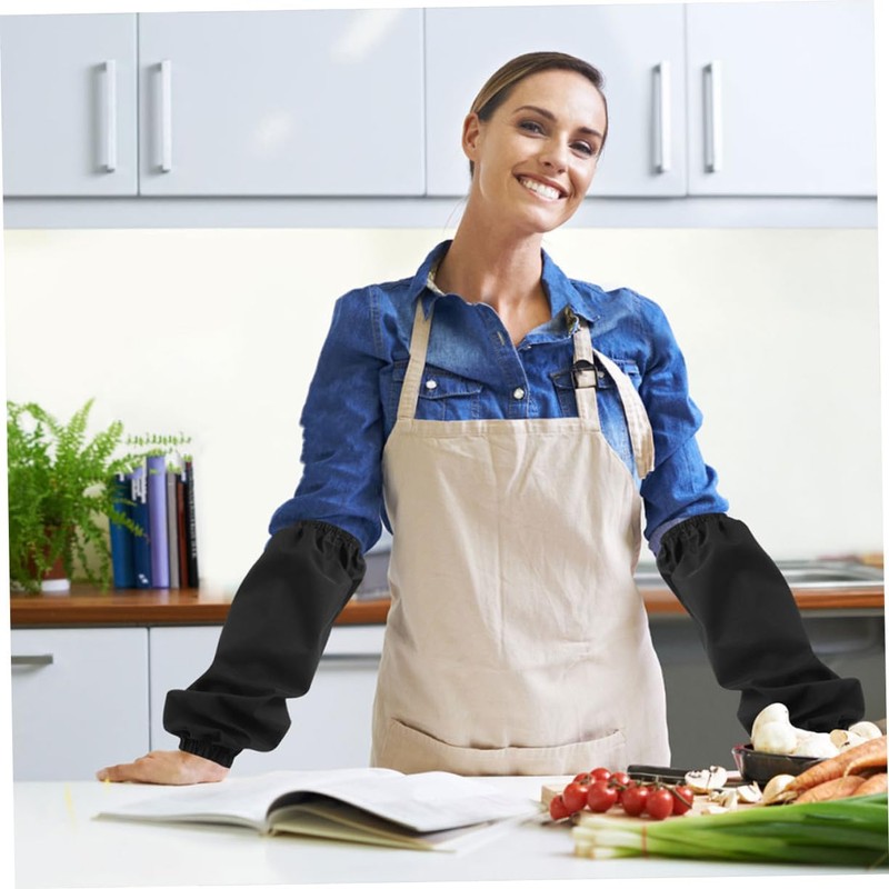 TEHAUX Oilproof Arm Sleeves for Seniors Kitchen Cooking Baking Painting