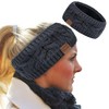 Loritta Womens Ear Warmers Headbands Winter Warm Fuzzy Cable Knit