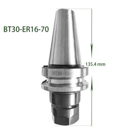 Timunr 4Pcs Collet Chuck Tool Holder BT30 x ER16-70 Set Total Length 135.4 MM Chuck Tool Holder Set Mill Holder Fit for CNC Engraving Machine Milling Lathe