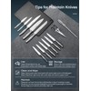 D.Perlla Knife Set, 14 Pieces Kitchen Knife Set with Clear
