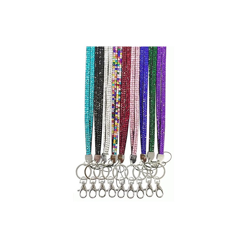 Blue Bling Diamante Rhinestone (Breakaway) Lanyards for ID Card &