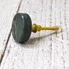 ARTISNO Round Green Marble Brass Knob | Sweater Handle |