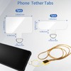 SMLBJUTE 14 Pieces Clear Phone Tether Tab Universal Phone Lanyard