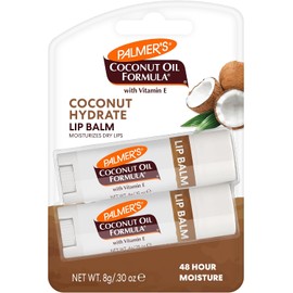 Palmer's Coconut Oil Formula Bálsamo Labial Hidratante Coco y Vitamina E, Humectación 48 Horas, Duo-Pack: 2x4g