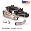 Unbranded For Suzuki SV650 2003-2015 Motorcycle Exhaust Pipe Silencer With