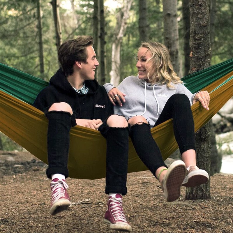 Glymnis Camping Hammock for 2 Person Nylon Lightweight Portable Double