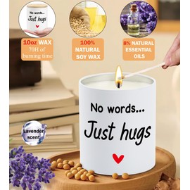 10oz Sympathy Candle Gifts for Loss of Loved One, Memorial Gifts, Grief Gifts for Women, Bereavement Gifts for Loss of Mom Dad Pet, Miscarriage Gifts for Mother, Get Well Gifts Lavender Scented Candle