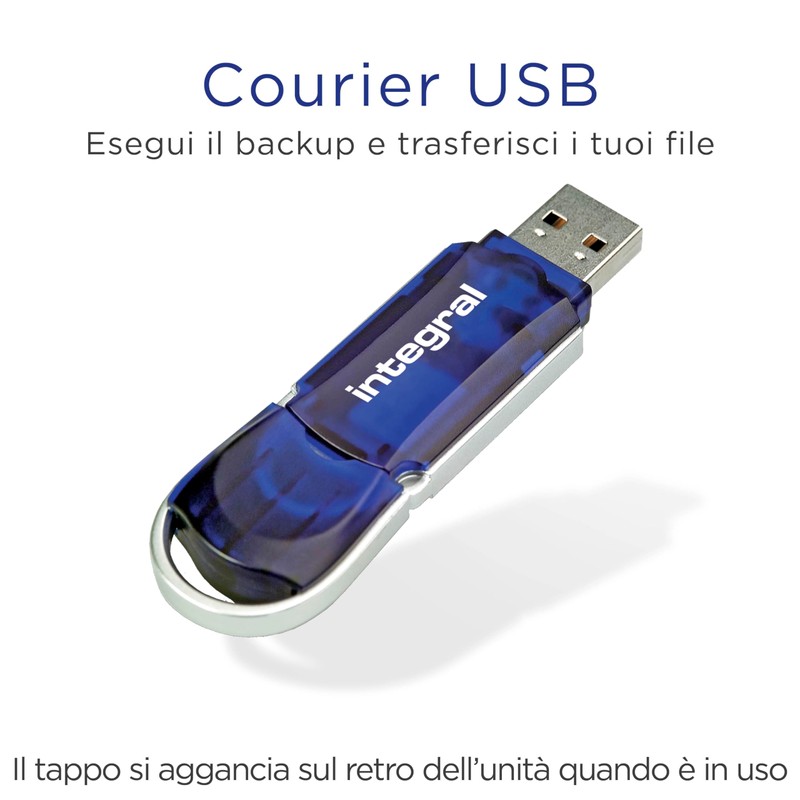 Integral 32GB USB 2.0 Flash Drive Courier Blue