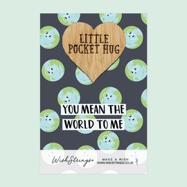 “You Mean the World to Me” Pocket Hug Keepsake | Romantic Gift for Boyfriend or Girlfriend | Valentine’s Day | Thoughtful Anniversary Present | Cute Couples Gift | Small Love Token