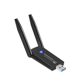 Mokeum USB WiFi Dongle 1300Mbps, WiFi Adapter 802.11 AC Dual Band 5GHz/2, 4GHz Fast 3.0 High Gain 5dBi with Double Antenna Network Adapter for PC Desktop Laptop Supports Windows Mac and Linux