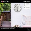Taylor Indoor Outdoor Metal Wall Clock, Wireless Thermometer with Easy