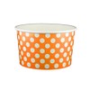 20 oz Yogurt Paper Cups- 600 Count (Polka Dot Orange)