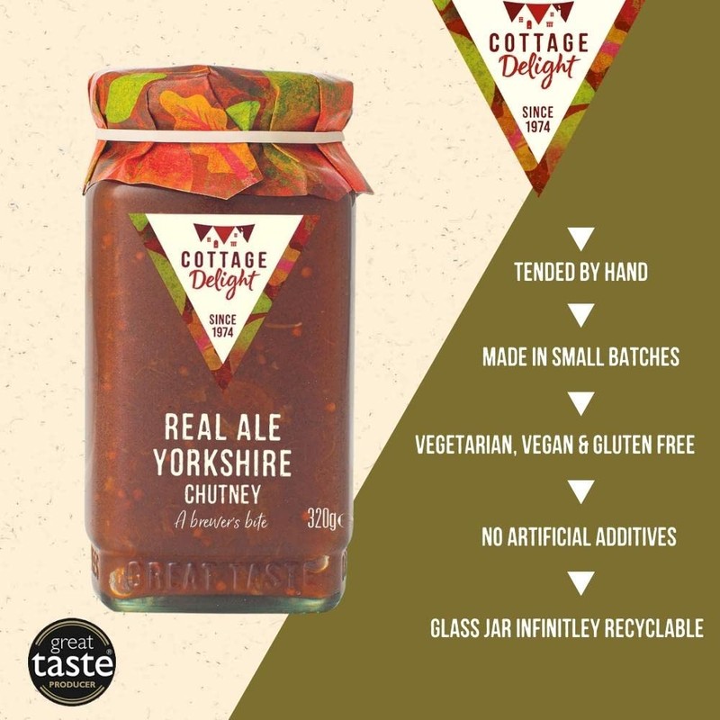 Cottage Delight Real Ale Yorkshire Chutney, 320 gram