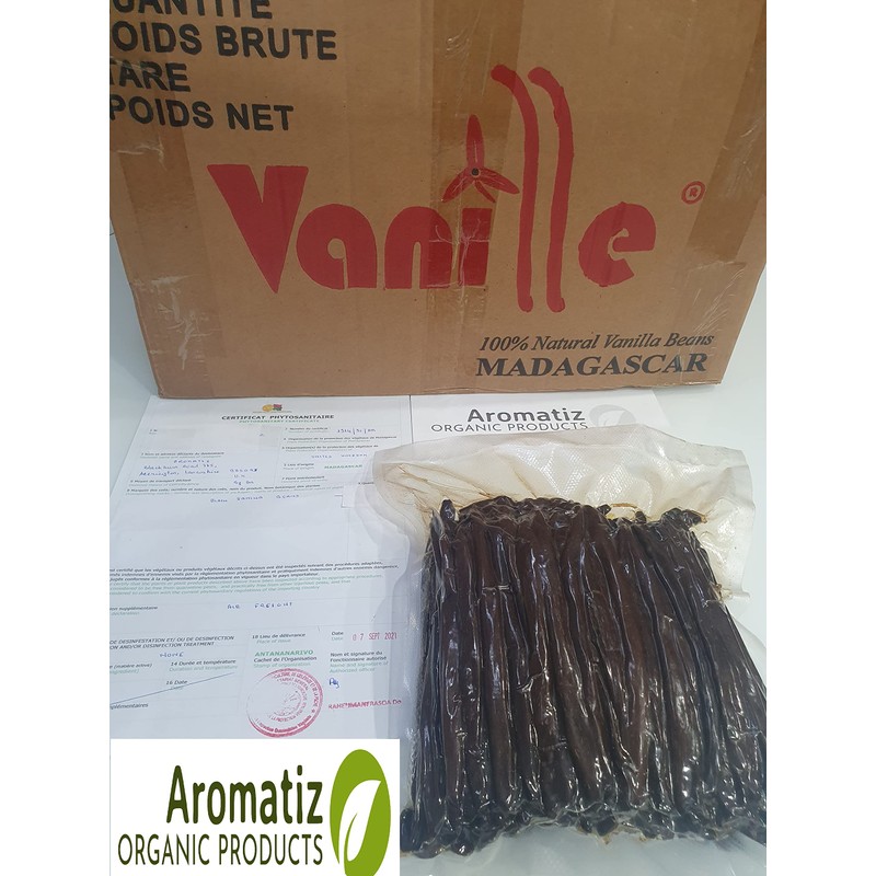 100 GRAM VANILLA PODS MADAGASCAR PREMIUM Black and Brown