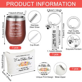 Huhumy 4 Pcs Retirement Gifts for Women 2024 Happy Retirement Present Leaving Gift Set for Coworker Teacher Nurse Going Away Gifts 12 oz Stainless Steel Tumbler