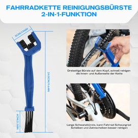 WATSABRO Chain Riveter Bicycle with Bicycle Cleaning Brush, Chain Lock Pliers, Chain Pliers and 5 Pairs of Bicycle Chain Rivets, Bicycle Chain Tool Set for 6-12 Speed