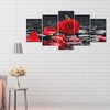 5Pcs Wall Art Painting Set Romantic Red Rose Frameless Painting