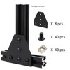 BLCCLOY 8 Sets 1010 Aluminum Extrusion T Slot Corner Bracket