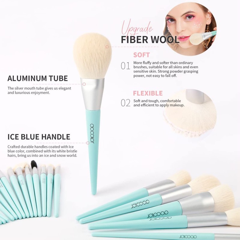 Docolor Make Up Brush Set 22 Pieces Professional Make Up