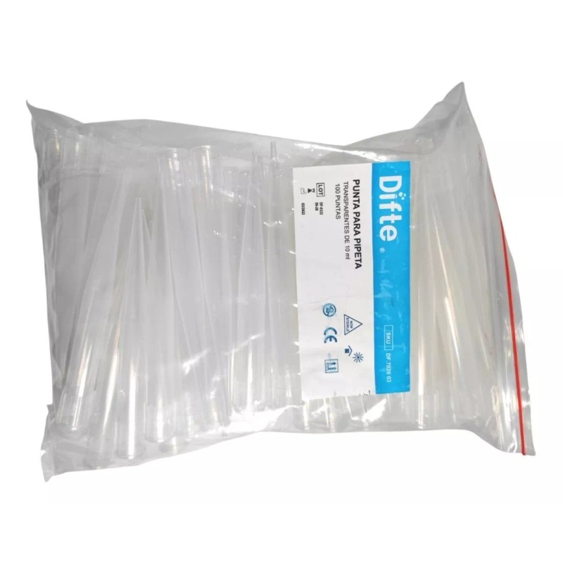 Difte Puntas Azul De 10 Ml Para Micropipeta 100 Piezas
